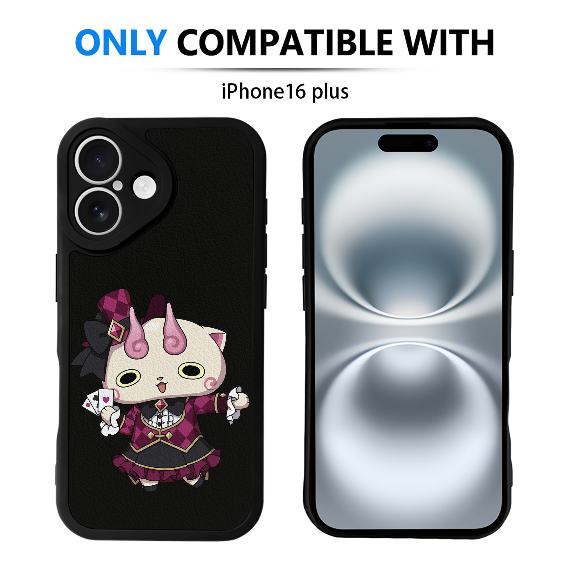 （画像用） 妖怪ウォッチ Yo-kai Watch 【iPhone 16シリーズ対応】シリコンスマホケース（レザー調） 材質：シリコン